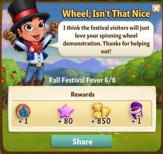 farmville 2 fall festival fever: crafty locals rewards, bonus