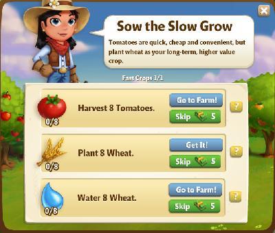 farmville 2 fast crops: slow the slow grow tasks