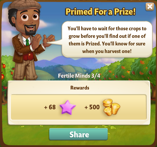 farmville 2 fertile minds: eyes on the prize rewards, bonus