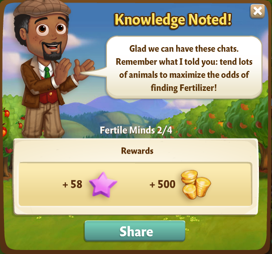 farmville 2 fertile minds: fertilizer forte rewards, bonus