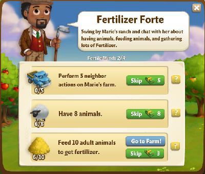 farmville 2 fertile minds: fertilizer forte tasks