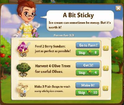 farmville 2 frozen fun: a bit sticky part 3 of 8 tasks