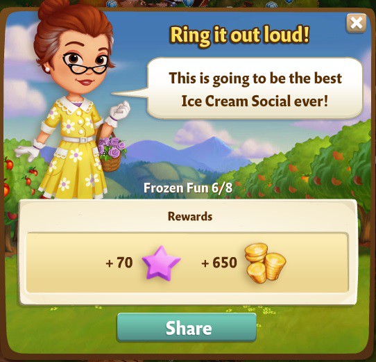 farmville 2 frozen fun: keep cool part 6 of 8 rewards, bonus