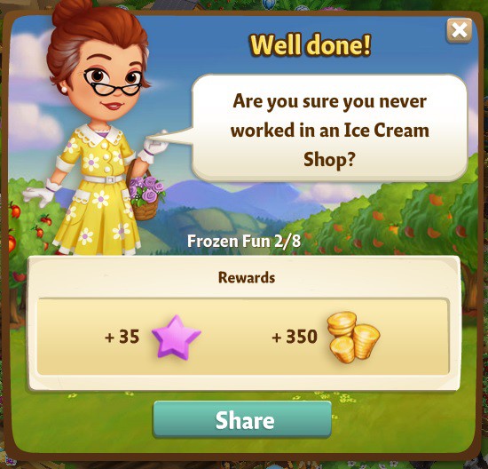 farmville 2 frozen fun: sweet beginning part 2 of 8 rewards, bonus