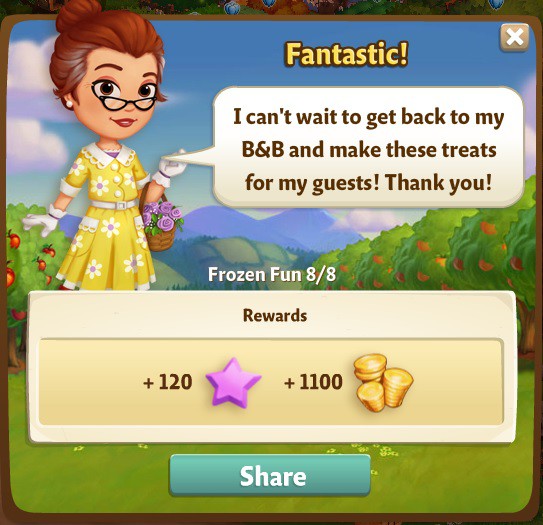 farmville 2 frozen fun: the sweet finish part 8 of 8 rewards, bonus