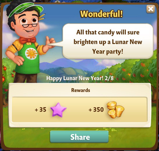 farmville 2 happy lunar new year: sweet spot rewards, bonus