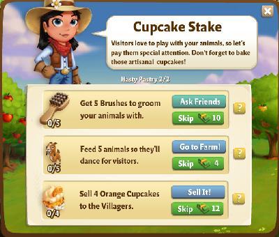 farmville 2 hasty pastry: cupcake stake tasks