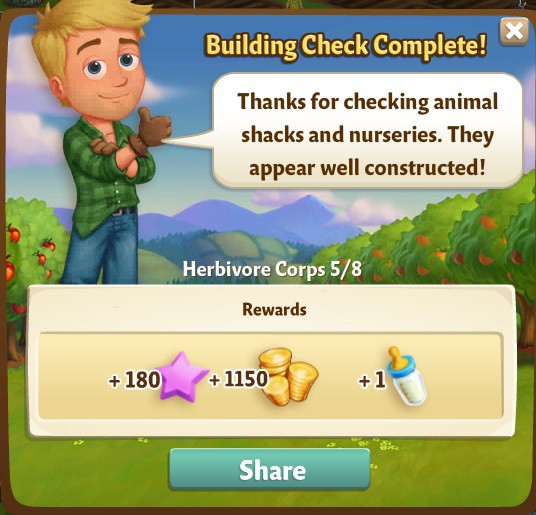 farmville 2 herbivore corps: shacking up rewards, bonus