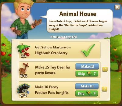 farmville 2 herbivore corps: animal house tasks