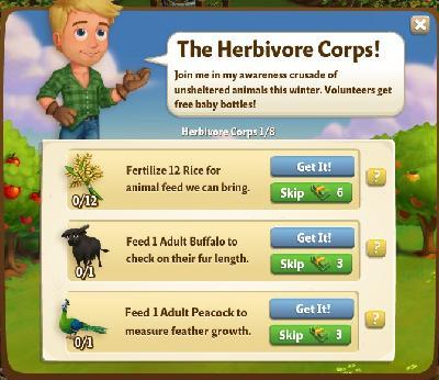 farmville 2 herbivore corps: the herbivore corps tasks