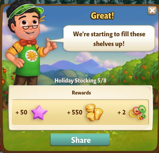 farmville 2 holiday stocking: storing up rewards, bonus