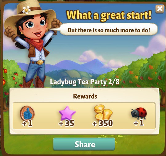 farmville 2 ladybug tea party: to a tea rewards, bonus