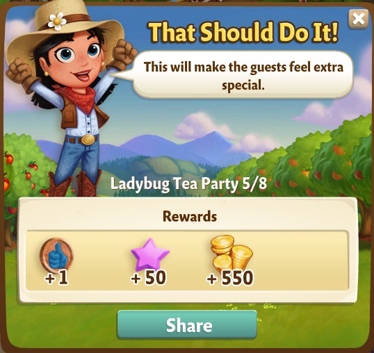 farmville 2 ladybug tea party: voter value rewards, bonus