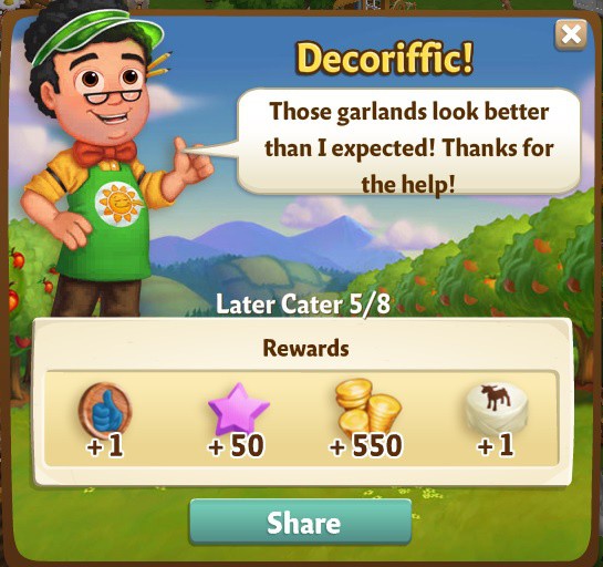 farmville 2 later cater: hanging around rewards, bonus