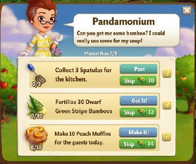 farmville 2 market run: pandamonium tasks