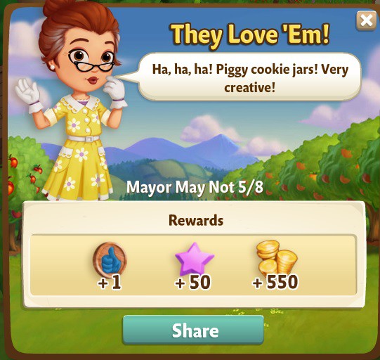 farmville 2 mayor may not: souvenir of the year rewards, bonus