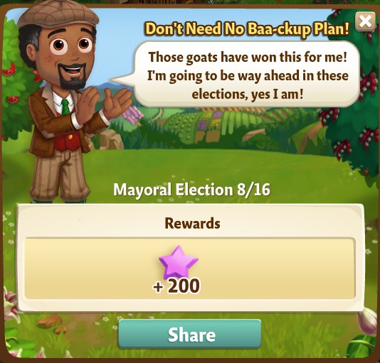 farmville 2 mayoral election: baa-ck me up rewards, bonus
