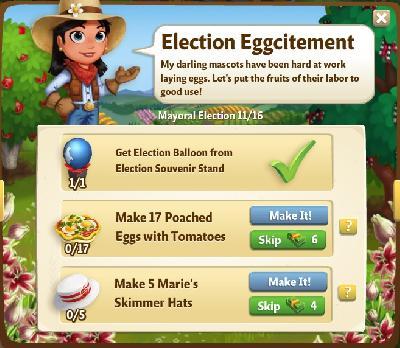farmville 2 mayoral election: election eggcitement tasks