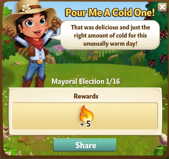 farmville 2 mayoral election: peachy keen rewards, bonus
