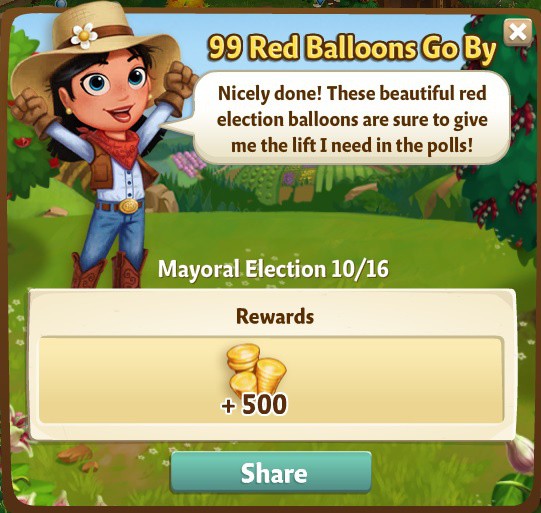 farmville 2 mayoral election: why so blue rewards, bonus