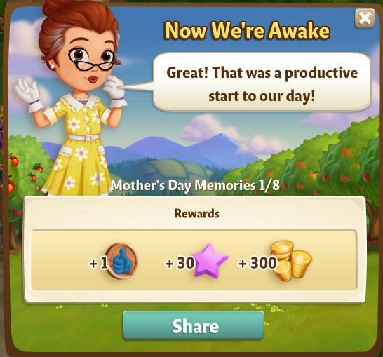 farmville 2 mother's day memories: a beautiful morning rewards, bonus