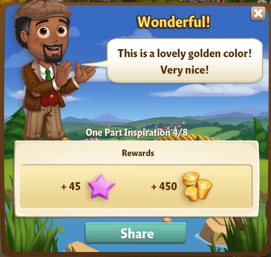 farmville 2 one part inspiration: golden opportunity rewards, bonus