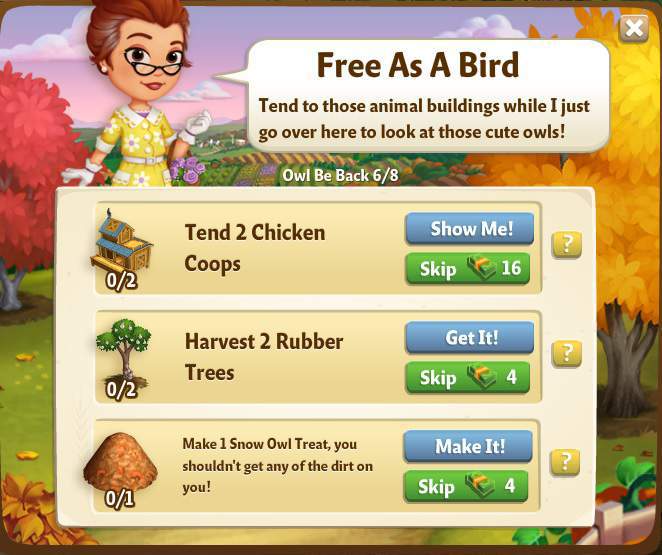 farmville 2 owl be back: free as a bird rewards, bonus