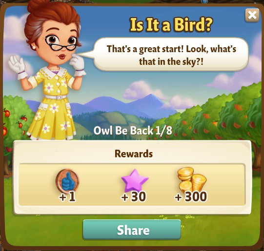 farmville 2 owl be back: winter is coming rewards, bonus