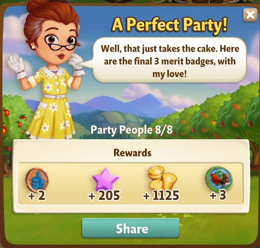 farmville 2 party people: just desserts rewards, bonus