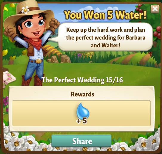 farmville 2 the perfct wedding: proficient officient rewards, bonus