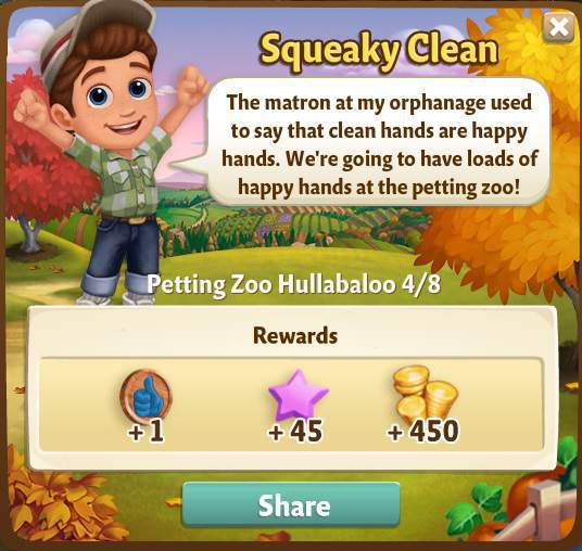 farmville 2 petting zoo hullabaloo: give me soap rewards, bonus