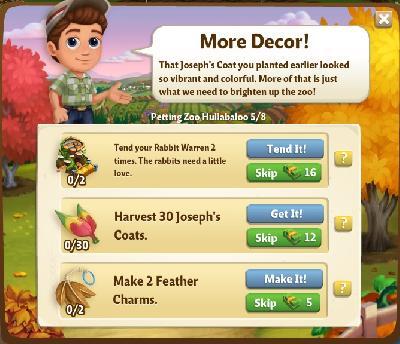 farmville 2 petting zoo hullabaloo: more decor tasks