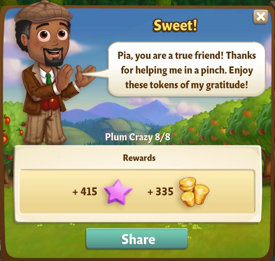 farmville 2 plum crazy: sweets for a sweetheart rewards, bonus