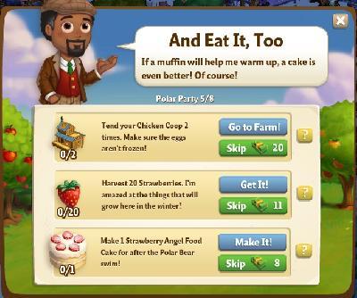 farmville 2 polar party: and eat it too tasks