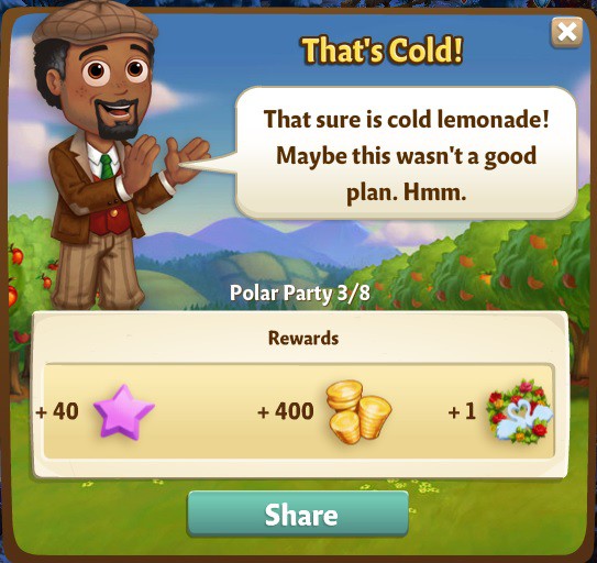farmville 2 polar party: chilling out rewards, bonus