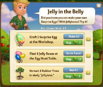 farmville 2 put a bonnet on it: jelly in the belly tasks
