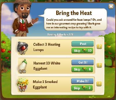 farmville 2 raising a ruckus: bring the heat tasks