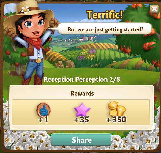 farmville 2 reception perception: light of the party rewards, bonus