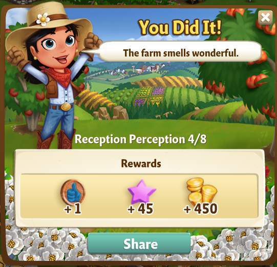 farmville 2 reception perception: smelling great rewards, bonus