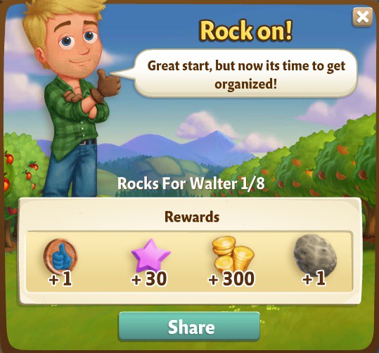 farmville 2 rocks for walter: let it rock rewards, bonus