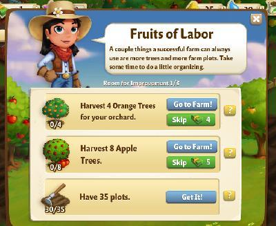 farmville 2 room for improvement: fruits of labor tasks