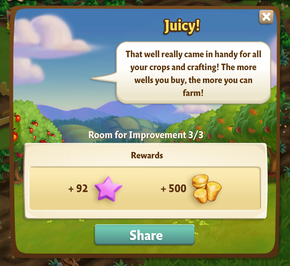 farmville 2 room for improvement: getting juiced rewards, bonus