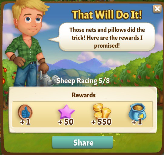 farmville 2 sheep racing: sheep leap steep heaps rewards, bonus