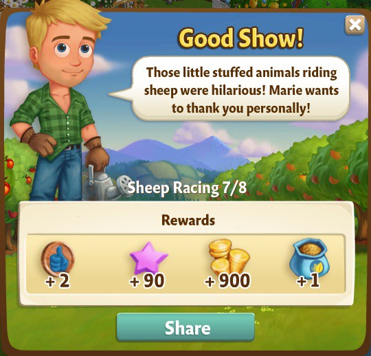 farmville 2 sheep racing: the right stuff rewards, bonus