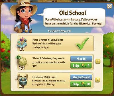 farmville 2 so old it's new: old school tasks