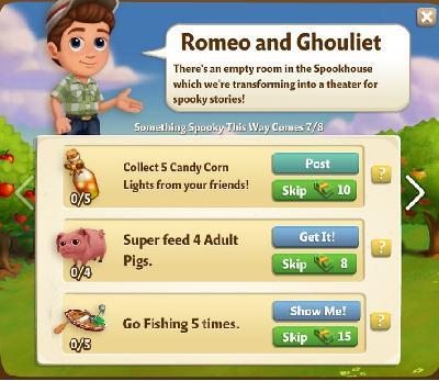 farmville 2 something spooky this way comes: roemeo and ghouliet tasks