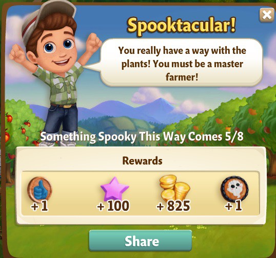 farmville 2 something spooky this way comes: too ghoul for school rewards, bonus