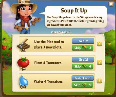 farmville 2 soup it up tasks
