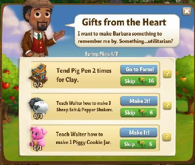 farmville 2 spring fling: gifts from the heart tasks