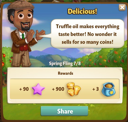 farmville 2 spring fling: the truffle kerfuffle rewards, bonus